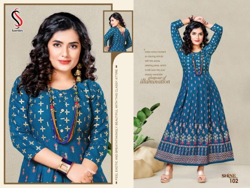 Shine Kurti Wholesale Catalog 8 Pcs 8 510x383 - Shine Kurti Wholesale Catalog 8 Pcs