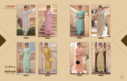 Vinay Tumbaa Refresh Kurti with Bottom Wholesale Catalog 8 Pcs 12 510x327 - Vinay Tumbaa Refresh Kurti with Palazzo Wholesale Catalog 8 Pcs