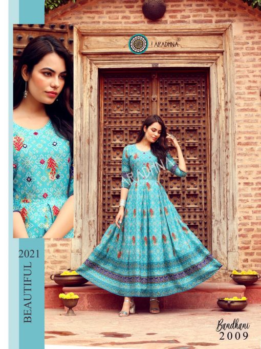 Aradhna Bandhani Vol 2 Kurti Wholesale Catalog 13 Pcs 16 510x680 - Aradhna Bandhani Vol 2 Kurti Wholesale Catalog 13 Pcs