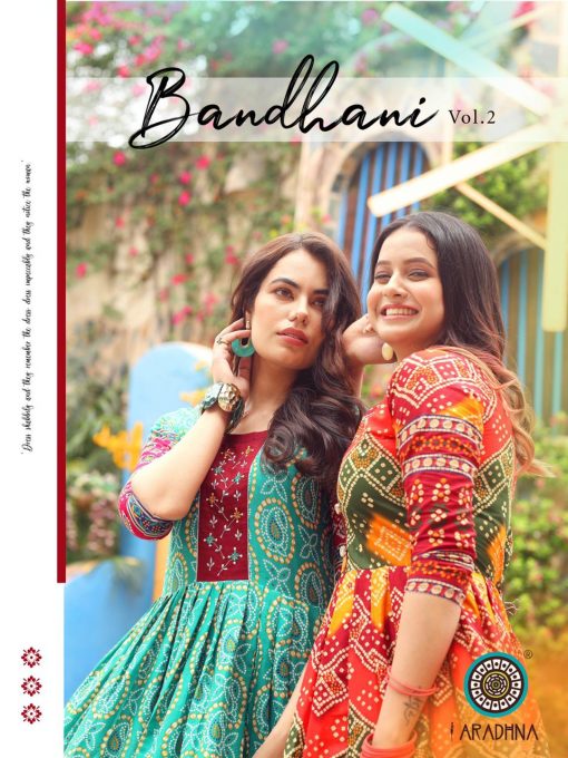 Aradhna Bandhani Vol 2 Kurti Wholesale Catalog 13 Pcs 2 510x680 - Aradhna Bandhani Vol 2 Kurti Wholesale Catalog 13 Pcs