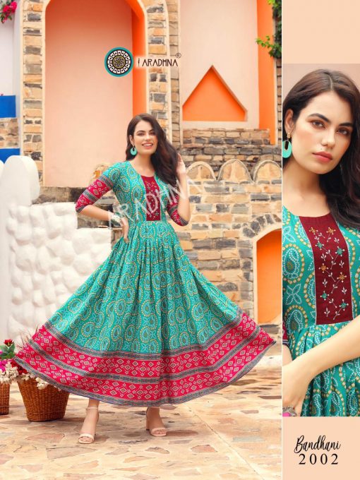 Aradhna Bandhani Vol 2 Kurti Wholesale Catalog 13 Pcs 7 510x680 - Aradhna Bandhani Vol 2 Kurti Wholesale Catalog 13 Pcs