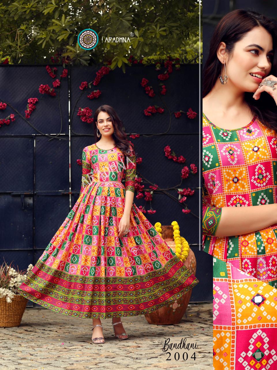 House of Pataudi Bandhani Kurtis & Kurtas for Women sale - discounted price  | FASHIOLA INDIA