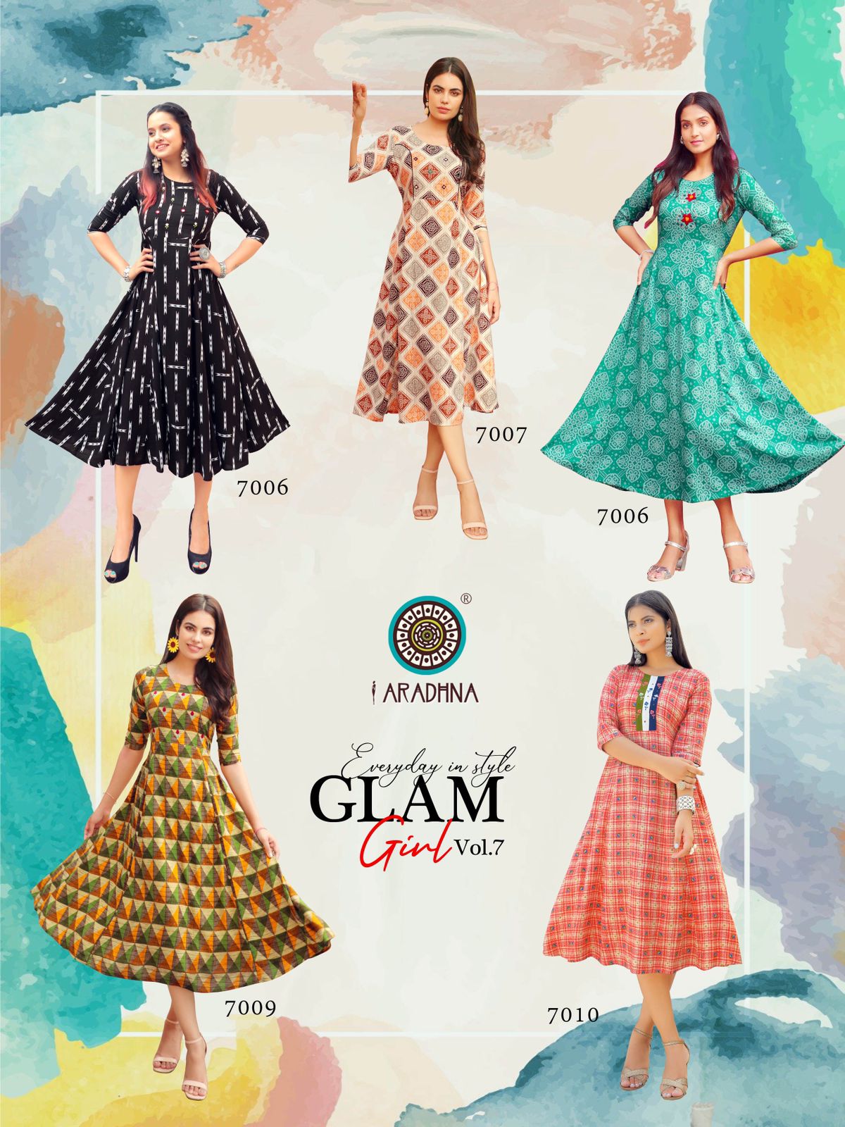 Aradhna Glam Girl Vol 7 Kurti Wholesale Catalog 10 Pcs 19