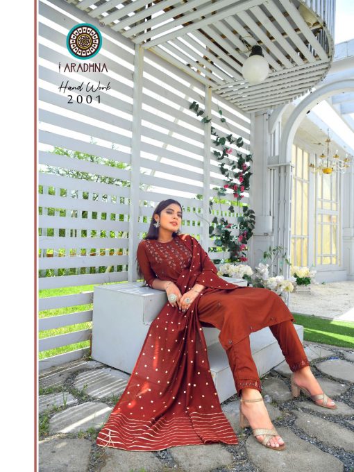Aradhna Hand Work Vol 2 Kurti with Dupatta Bottom Wholesale Catalog 6 Pcs 4 510x680 - Aradhna Hand Work Vol 2 Kurti with Dupatta Bottom Wholesale Catalog 6 Pcs