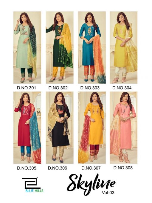 Blue Hills Skyline Vol 3 Kurti with Dupatta Bottom Wholesale Catalog 8 Pcs 10 510x680 - Blue Hills Skyline Vol 3 Kurti with Dupatta Bottom Wholesale Catalog 8 Pcs