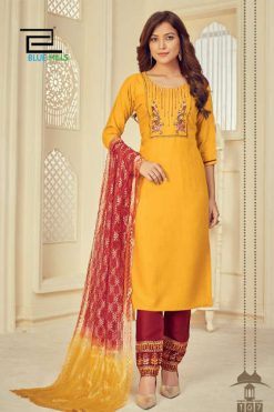 Blue Hills Skyline Vol 3 Kurti with Dupatta Bottom Wholesale Catalog 8 Pcs