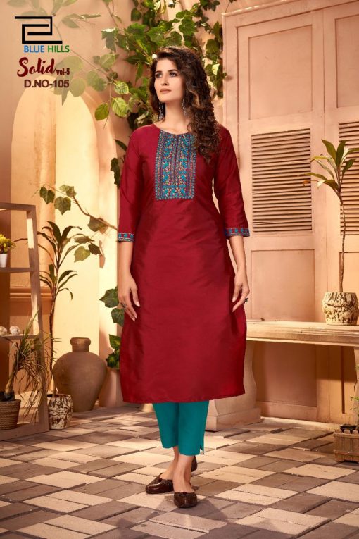 Blue Hills Solid Vol 5 Kurti Wholesale Catalog 10 Pcs 3 510x765 - Blue Hills Solid Vol 5 Kurti Wholesale Catalog 10 Pcs