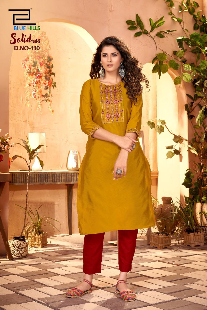 Vastraa Fusion Women's Cotton Solid Kurti - (Mustard) Manufacturer Supplier  from Delhi India