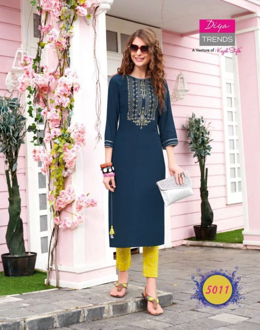 Diya Trends Fashionista Vol 1 by Kajal Style Kurti with Pant Wholesale Catalog 12 Pcs 10 510x646 - Diya Trends Fashionista Vol 1 by Kajal Style Kurti with Pant Wholesale Catalog 12 Pcs