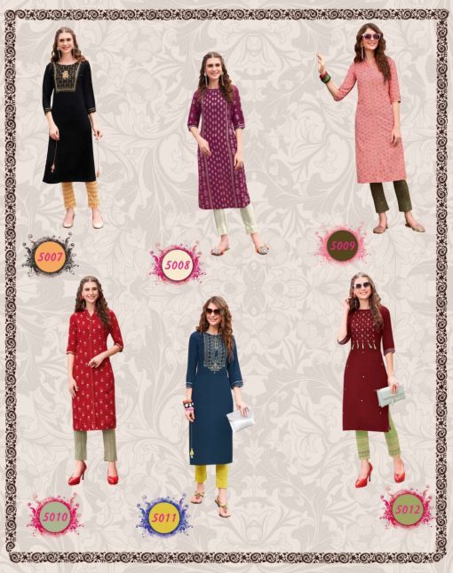 Diya Trends Fashionista Vol 1 by Kajal Style Kurti with Pant Wholesale Catalog 12 Pcs 14 510x646 - Diya Trends Fashionista Vol 1 by Kajal Style Kurti with Pant Wholesale Catalog 12 Pcs