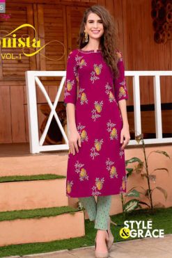 Diya Trends Fashionista Vol 1 by Kajal Style Kurti with Pant Wholesale Catalog 12 Pcs