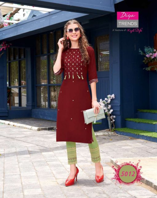 Diya Trends Fashionista Vol 1 by Kajal Style Kurti with Pant Wholesale Catalog 12 Pcs 9 510x646 - Diya Trends Fashionista Vol 1 by Kajal Style Kurti with Pant Wholesale Catalog 12 Pcs