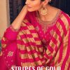 Hermitage Clothing Stripes of Gold Salwar Suit Wholesale Catalog 8 Pcs