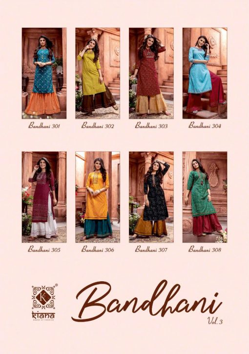 Kiana Bandhani Vol 3 Kurti with Sharara Wholesale Catalog 8 Pcs 10 510x725 - Kiana Bandhani Vol 3 Kurti with Sharara Wholesale Catalog 8 Pcs