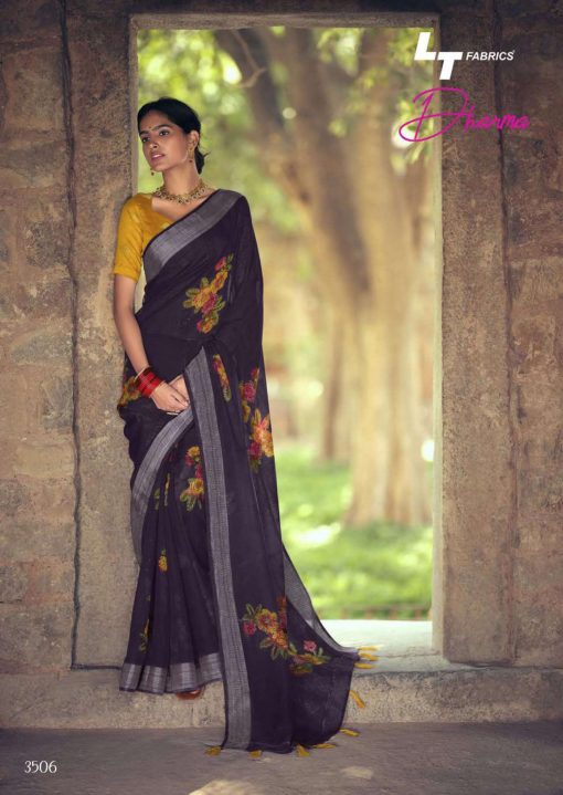 Lt Fabrics Dharma Saree Sari Wholesale Catalog 10 Pcs 13 510x719 - Lt Fabrics Dharma Saree Sari Wholesale Catalog 10 Pcs