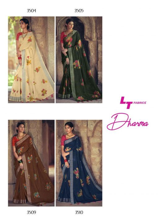 Lt Fabrics Dharma Saree Sari Wholesale Catalog 10 Pcs 23 510x719 - Lt Fabrics Dharma Saree Sari Wholesale Catalog 10 Pcs