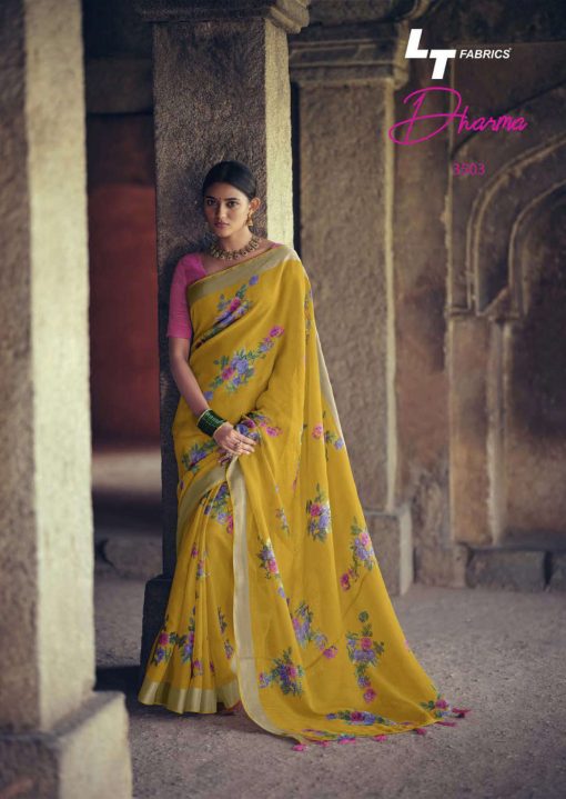 Lt Fabrics Dharma Saree Sari Wholesale Catalog 10 Pcs 7 510x719 - Lt Fabrics Dharma Saree Sari Wholesale Catalog 10 Pcs