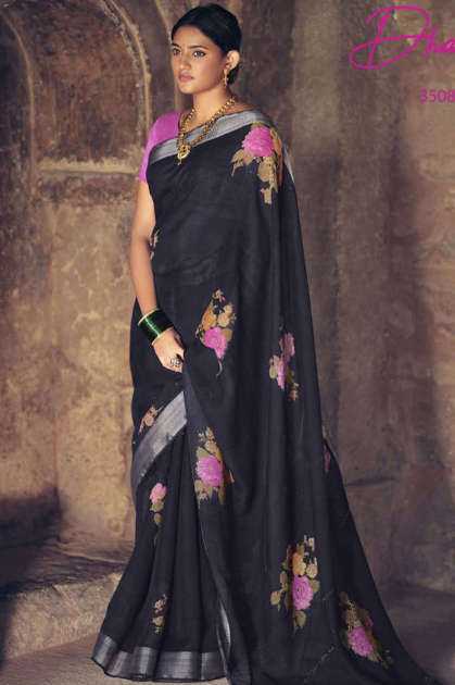 Lt Fabrics Dharma Saree Sari Wholesale Catalog 10 Pcs