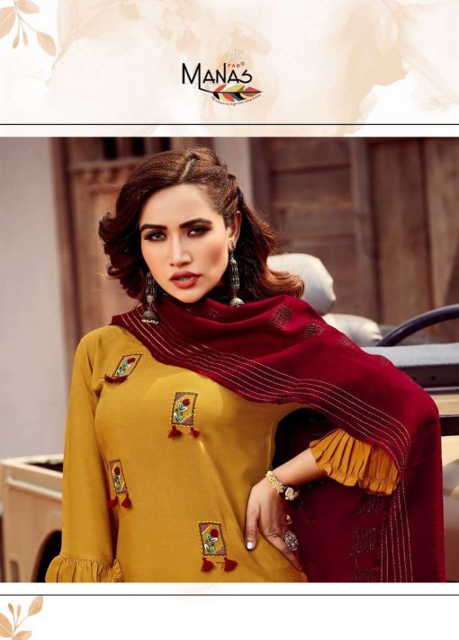 Manas Glory Kurti with Dupatta Bottom Wholesale Catalog 6 Pcs 2 510x712 - Manas Glory Kurti with Dupatta Bottom Wholesale Catalog 6 Pcs