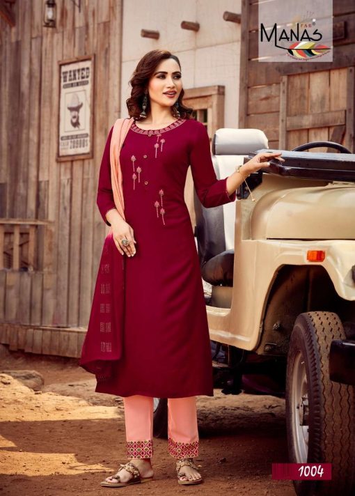 Manas Glory Kurti with Dupatta Bottom Wholesale Catalog 6 Pcs 7 510x712 - Manas Glory Kurti with Dupatta Bottom Wholesale Catalog 6 Pcs