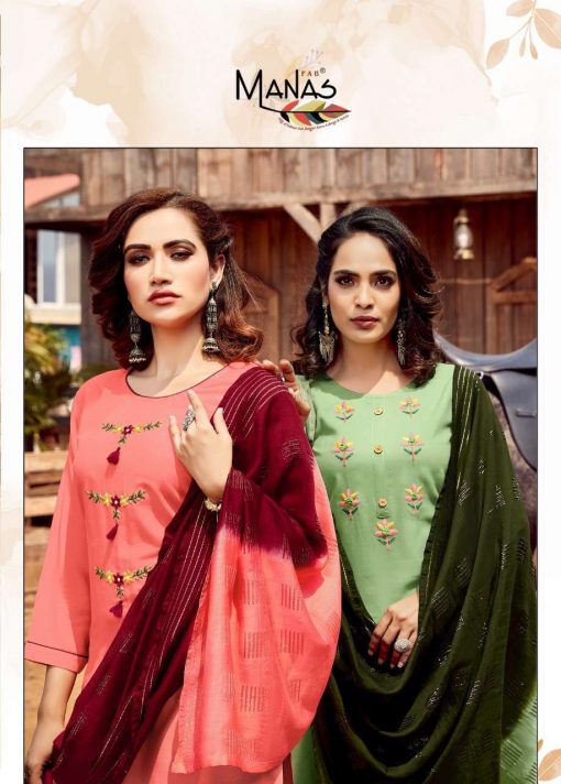 Manas Glory Kurti with Dupatta Bottom Wholesale Catalog 6 Pcs 9 510x712 - Manas Glory Kurti with Dupatta Bottom Wholesale Catalog 6 Pcs