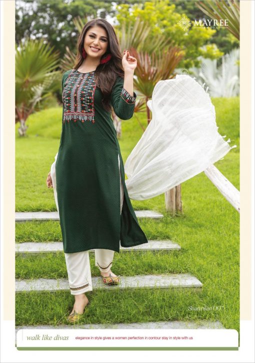 Mayree India Sharmilee Kurti with Dupatta Bottom Wholesale Catalog 8 Pcs 11 510x725 - Mayree India Sharmilee Kurti with Dupatta Bottom Wholesale Catalog 8 Pcs