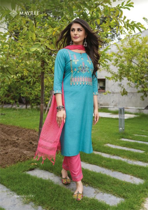 Mayree India Sharmilee Kurti with Dupatta Bottom Wholesale Catalog 8 Pcs 12 510x725 - Mayree India Sharmilee Kurti with Dupatta Bottom Wholesale Catalog 8 Pcs