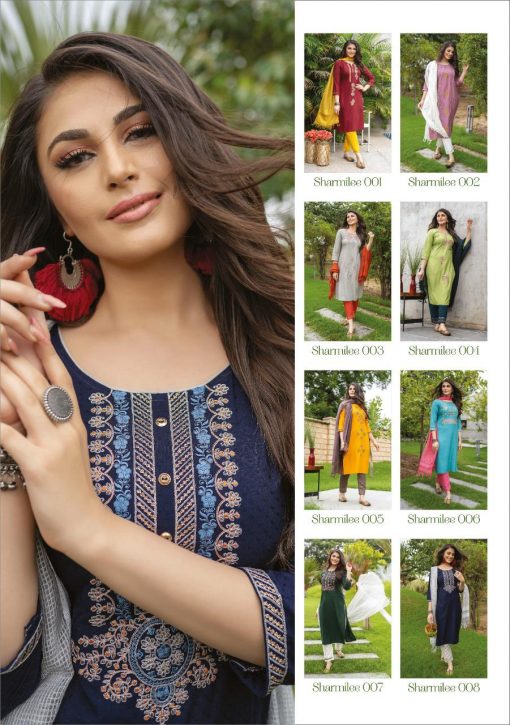 Mayree India Sharmilee Kurti with Dupatta Bottom Wholesale Catalog 8 Pcs 17 510x725 - Mayree India Sharmilee Kurti with Dupatta Bottom Wholesale Catalog 8 Pcs