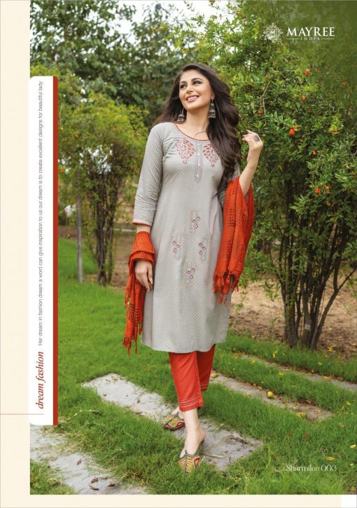 Mayree India Sharmilee Kurti with Dupatta Bottom Wholesale Catalog 8 Pcs 5 510x725 - Mayree India Sharmilee Kurti with Dupatta Bottom Wholesale Catalog 8 Pcs