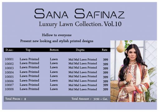 Sana Safinaz Luxury Lawn Collection Vol 10 Salwar Suit Wholesale Catalog 8 Pcs 11 510x361 - Sana Safinaz Luxury Lawn Collection Vol 10 Salwar Suit Wholesale Catalog 8 Pcs