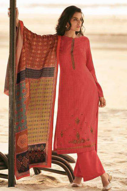 Shahnaz Arts Zarsa Pashmina Salwar Suit Wholesale Catalog 8 Pcs