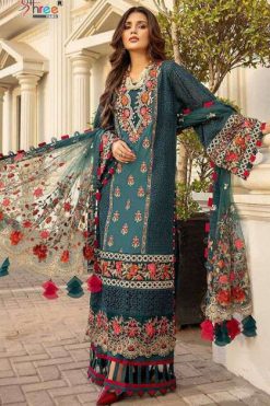 Shree Fabs Adan Libaas Schiffli Collection Vol 6 Salwar Suit Wholesale Catalog 5 Pcs