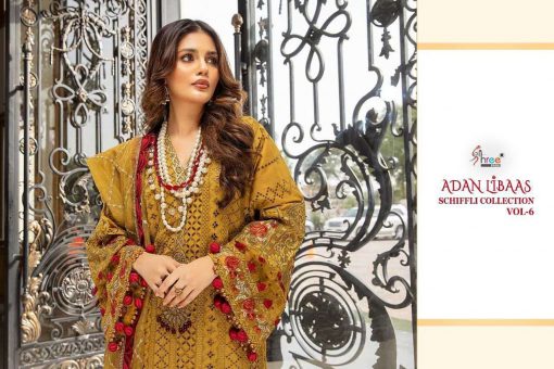 Shree Fabs Adan Libaas Schiffli Collection Vol 6 Salwar Suit Wholesale Catalog 5 Pcs 6 510x340 - Shree Fabs Adan Libaas Schiffli Collection Vol 6 Salwar Suit Wholesale Catalog 5 Pcs