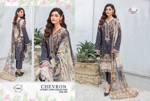 Shree Fabs Chevron Luxury Lawn Collection Vol 3 Salwar Suit Wholesale Catalog 8 Pcs 5 510x342 - Shree Fabs Chevron Luxury Lawn Collection Vol 3 Salwar Suit Wholesale Catalog 8 Pcs