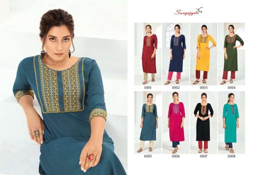 Suryajyoti Nirja Advance Vol 1 Kurti Wholesale Catalog 8 Pcs 6 510x351 - Suryajyoti Nirja Advance Vol 1 Kurti Wholesale Catalog 8 Pcs