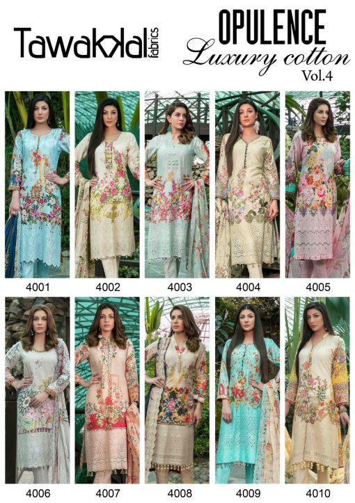 Tawakkal Opulence Luxury Cotton Vol 4 Salwar Suit Wholesale Catalog 10 Pcs 15 510x723 - Tawakkal Opulence Luxury Cotton Vol 4 Salwar Suit Wholesale Catalog 10 Pcs