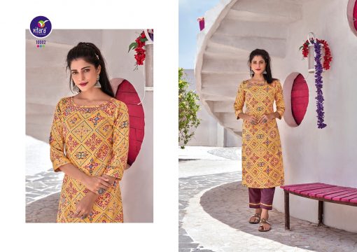 Vitara Bandhej Kurti with Pant Wholesale Catalog 4 Pcs 3 510x360 - Vitara Bandhej Kurti with Pant Wholesale Catalog 4 Pcs