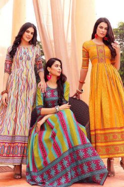 Aradhna Fashion Stripy Vol 1 Kurti Wholesale Catalog 12 Pcs