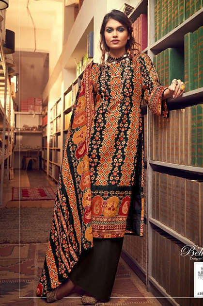 Belliza Al'Marina Pashmina Salwar Suit Wholesale Catalog 10 Pcs