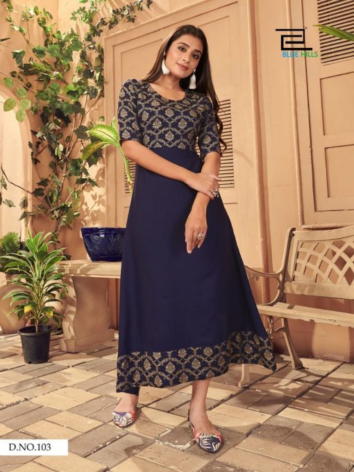 Blue Hills Ice Kurti Wholesale Catalog 3 Pcs 6 510x680 - Blue Hills Ice Kurti Wholesale Catalog 3 Pcs