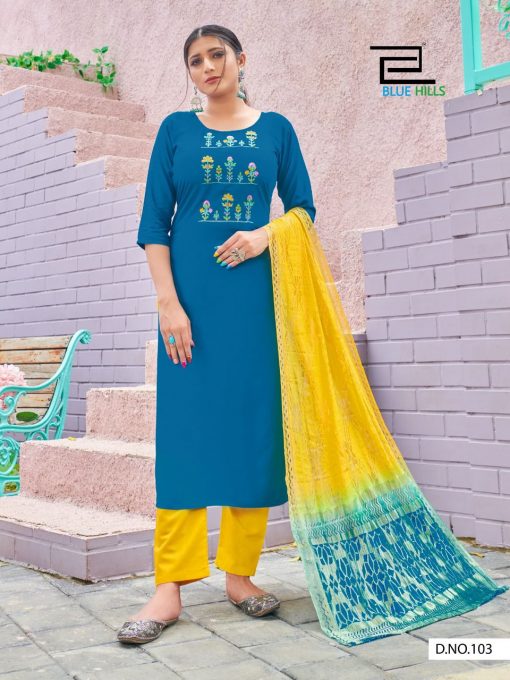 Blue Hills New Generation Kurti with Dupatta Bottom Wholesale Catalog 8 Pcs 6 510x680 - Blue Hills New Generation Kurti with Dupatta Bottom Wholesale Catalog 8 Pcs