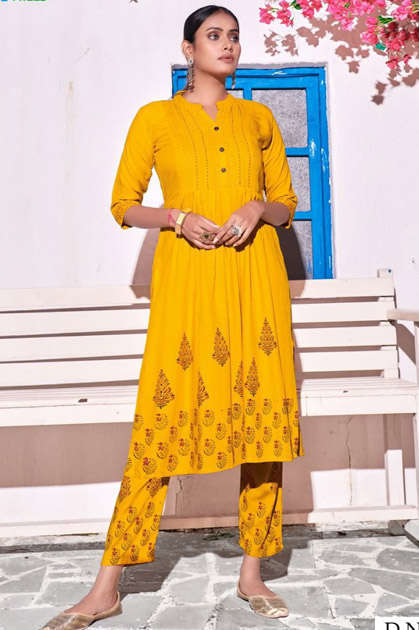 Buy KURTIS Women Mustard Yellow & White Pure Cotton Printed Straight Kurta  at Amazon.in