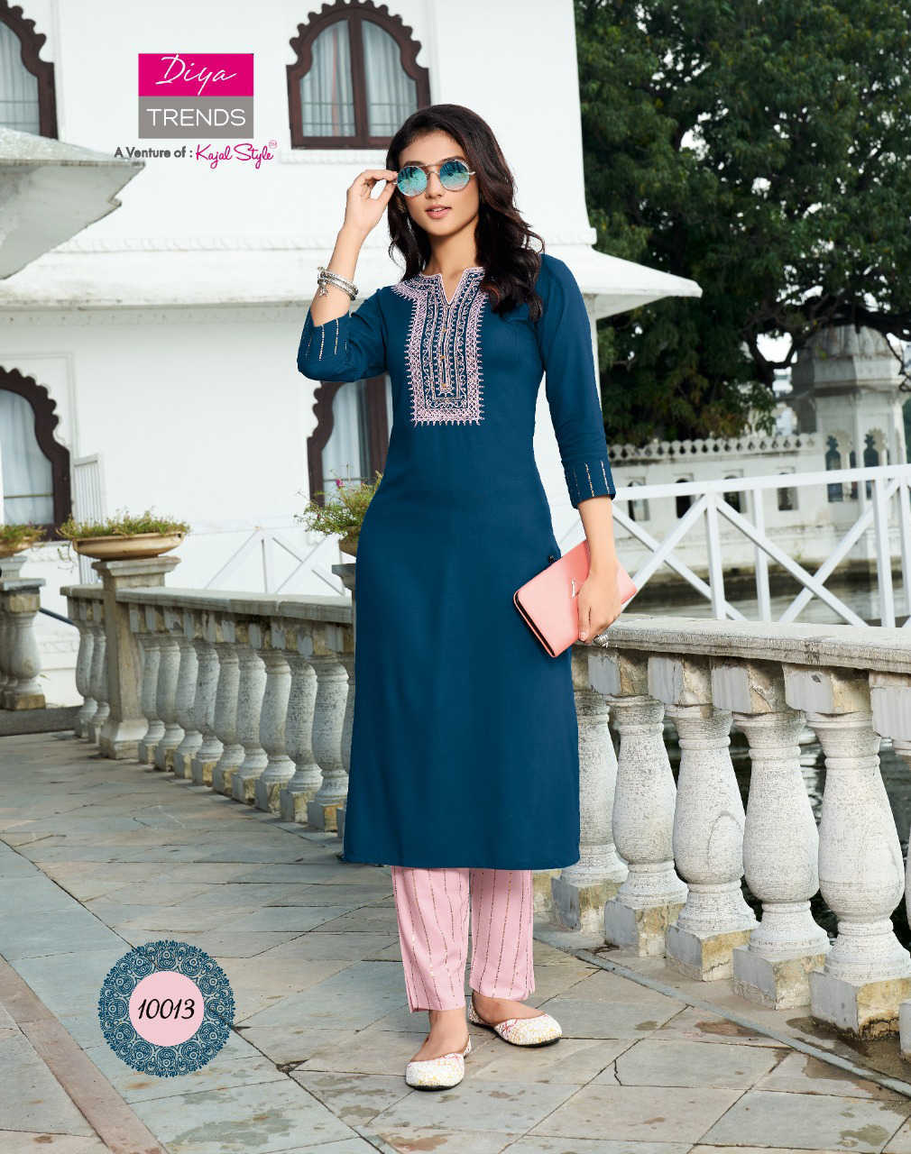 Diya Trends Bibas Vol 10 by Kajal Style Kurti with Palazzo Pant Wholesale Catalog 14 Pcs 2