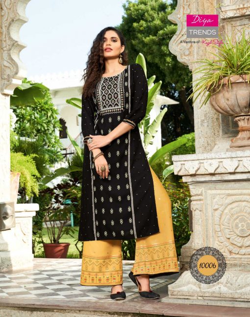 Diya Trends Bibas Vol 10 by Kajal Style Kurti with Palazzo Pant Wholesale Catalog 14 Pcs 8 510x646 - Diya Trends Biba’s Vol 10 by Kajal Style Kurti with Palazzo Pant Wholesale Catalog 14 Pcs