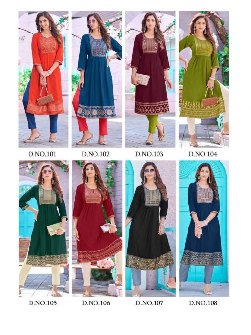 Golden Dairies Kurti Wholesale Catalog 8 Pcs 10 510x680 - Golden Dairies Kurti Wholesale Catalog 8 Pcs