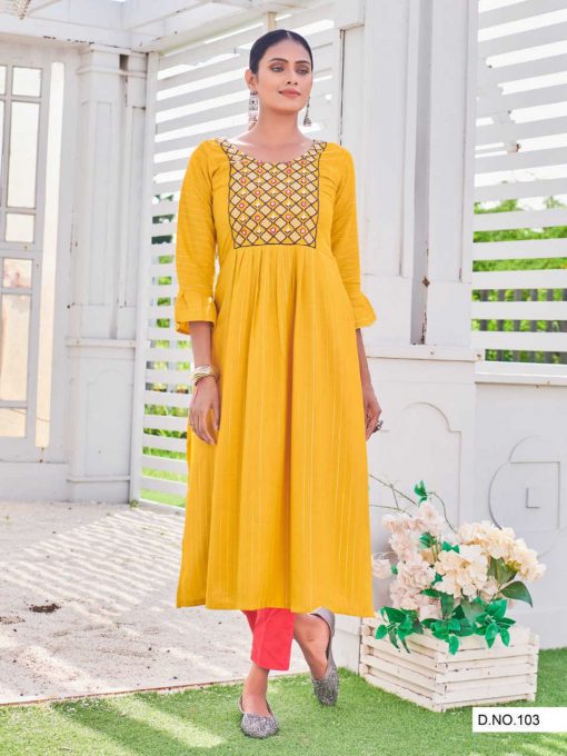 Golden Dairies Vol 2 Kurti Wholesale Catalog 8 Pcs 9 510x680 - Golden Dairies Vol 2 Kurti Wholesale Catalog 8 Pcs