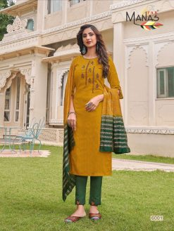 Manas Arina Kurti with Dupatta Bottom Wholesale Catalog 6 Pcs