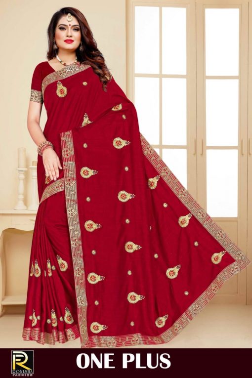 Ranjna One Plus Saree Sari Wholesale Catalog 8 Pcs 4 510x765 - Ranjna One Plus Saree Sari Wholesale Catalog 8 Pcs
