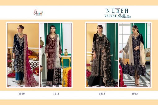 Shree Fabs Nureh Velvet Collection Salwar Suit Wholesale Catalog 4 Pcs 10 510x340 - Shree Fabs Nureh Velvet Collection Salwar Suit Wholesale Catalog 4 Pcs