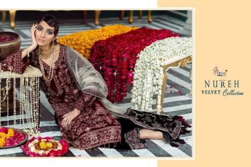 Shree Fabs Nureh Velvet Collection Salwar Suit Wholesale Catalog 4 Pcs 3 510x340 - Shree Fabs Nureh Velvet Collection Salwar Suit Wholesale Catalog 4 Pcs